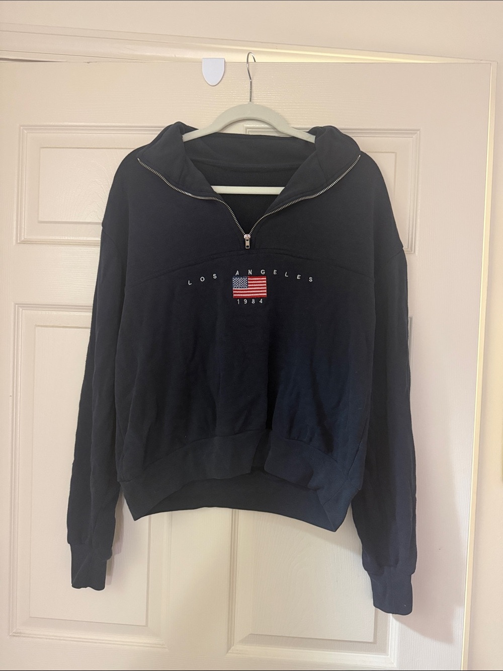 Brandy Melville navy quarter zip up sweatshirt